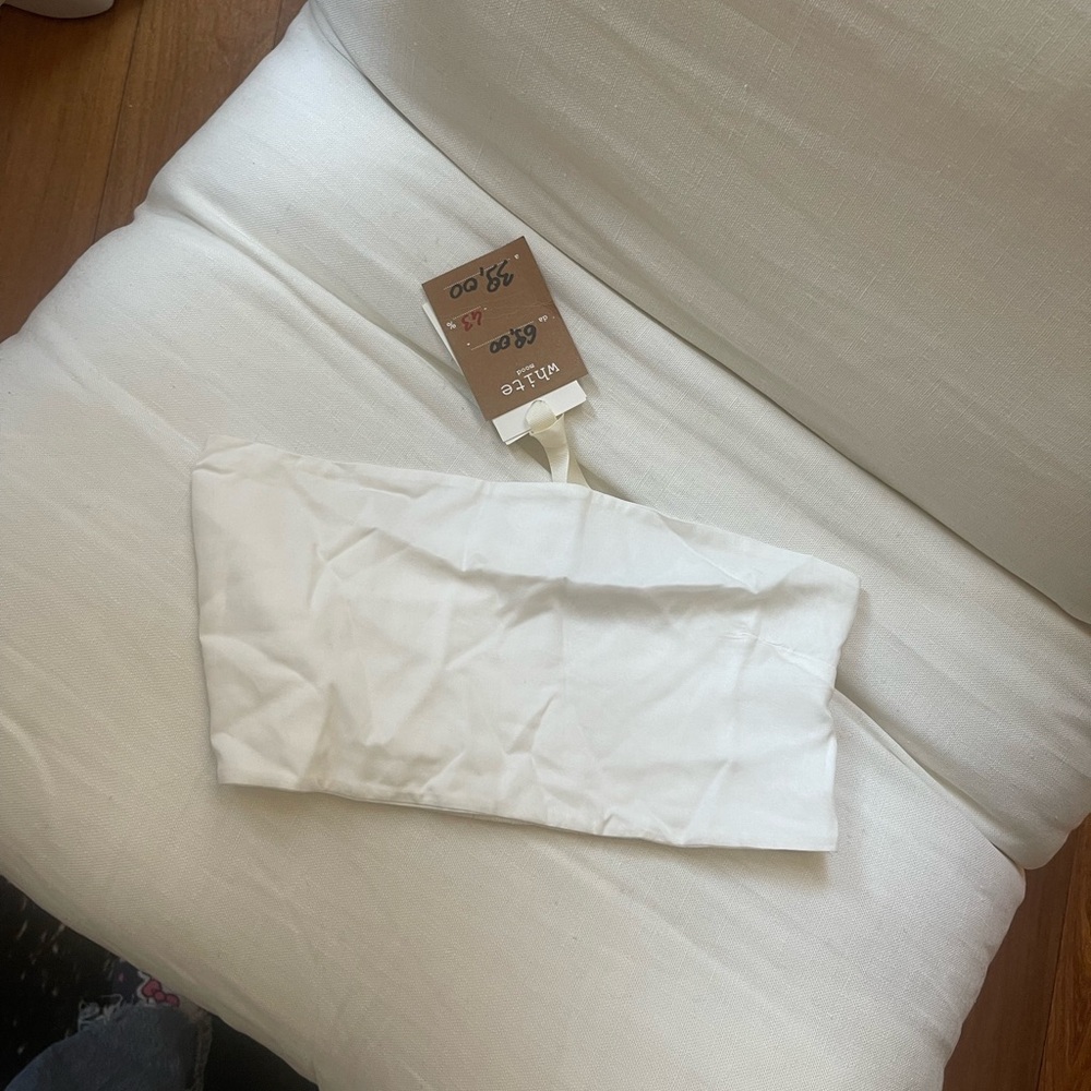 BNWT Italian made White bandeau top